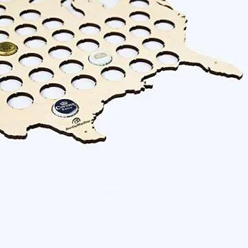 Beer Cap Map Holder for 70 Caps - Ideal Gift for Beer Lovers