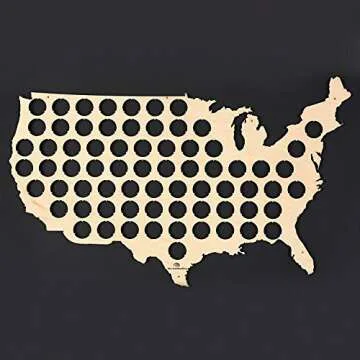 Beer Cap Map Holder for 70 Caps - Ideal Gift for Beer Lovers