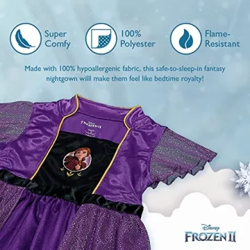 Disney Girls' Frozen 2 Fantasy Gown Nightgown for Young Dreamers