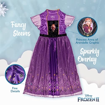 Disney Girls' Frozen 2 Fantasy Gown Nightgown for Young Dreamers