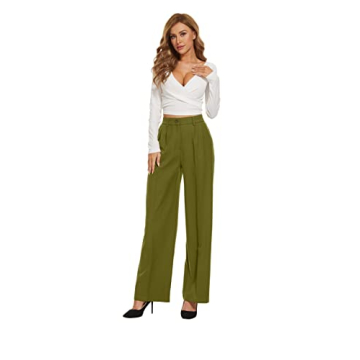 Wide Leg High Waisted Women's Business Trousers