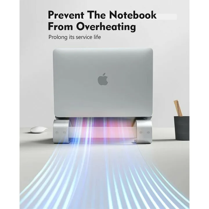 Ergonomic Laptop Stand for Desk - SOQOOL Silver