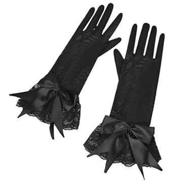 Elegant Flower Girl Wedding Lace Gloves with Bowknots
