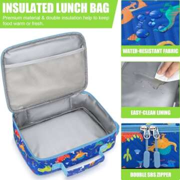 Fimibuke Kids Bento Lunch Box Set for Ages 3-12