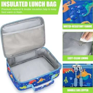 Fimibuke Kids Bento Lunch Box Set for Ages 3-12