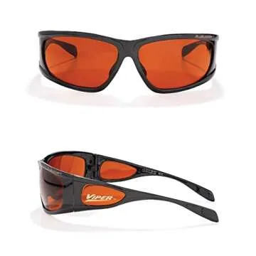 BluBlocker, Black Viper Sunglasses with Scratch Resistant Lens | Blocks 100% of Blue Light and UVA & UVB Rays | Gender Neutral - for Men, Women & Everyone | Blue Light Glasses | Sunglasses | 2703K |