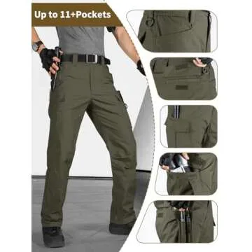 FREE SOLDIER Men's Water Resistant Tactical Pants