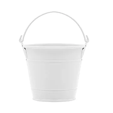 Juvale White Mini Galvanized Buckets Set for All Occasions