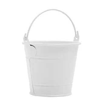 Juvale White Mini Galvanized Buckets Set for All Occasions
