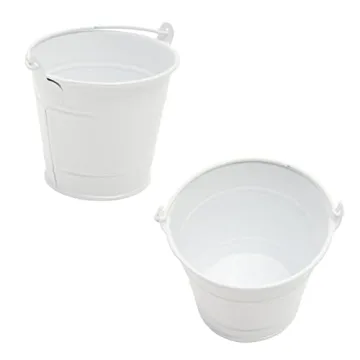 Juvale White Mini Galvanized Buckets Set for All Occasions