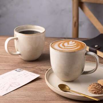 AmorArc 12oz Eco-Friendly Coffee Mugs Set of 6