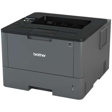 Brother Monochrome Laser Printer, HL-L5100DN, Duplex Two-Sided Printing, Ethernet Network Interface, Mobile Printing, Amazon Dash Replenishment Ready,Black