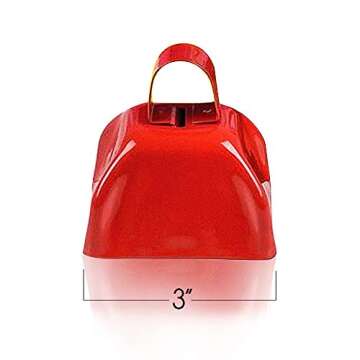 ArtCreativity 3" Metal Cow Bell Noisemakers - 12 Pack