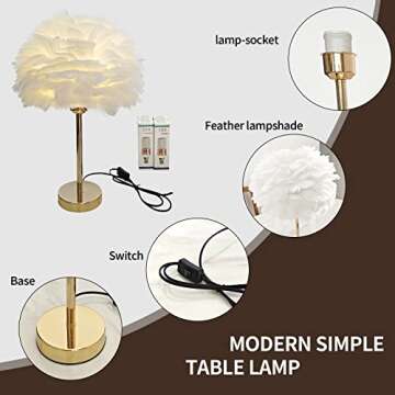 Ru Rao Feather Lamp - Elegant Lighting for Any Space