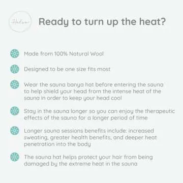 Halsa Sauna Hat - Eco-Friendly Wool Cap for Spa Lovers