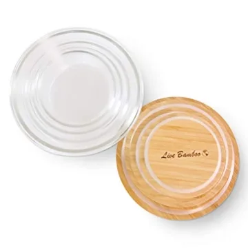 Live Bamboo Eco-Friendly Glass Storage Containers Set