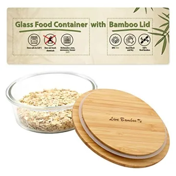 Live Bamboo Eco-Friendly Glass Storage Containers Set