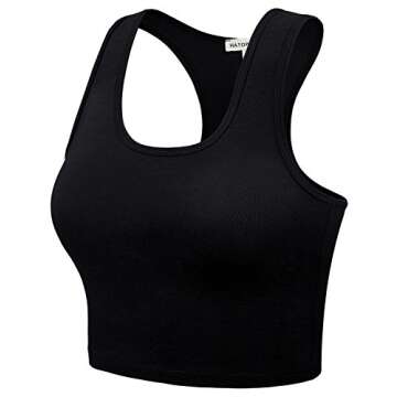 HATOPANTS Sleeveless Racerback Crop Camisole Tank Top - Stylish & Comfortable!