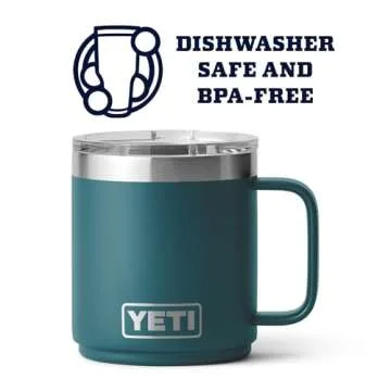 YETI Rambler 10 oz Stackable Mug, Vacuum Insulated, Stainless Steel with MagSlider Lid