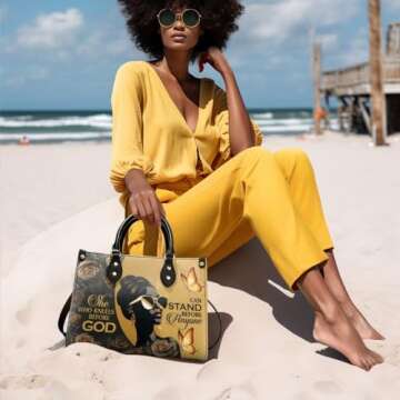 Sistabag Leather Handbag For Black Women - Tote Bag for Women, Shoulder Handbag - Mother's Day Gifts, Birthday Gifts For Women - Bundle Of 04