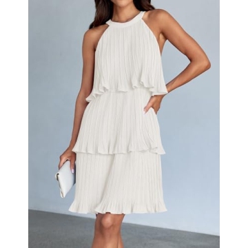 ZESICA Women's Summer Halter Dress for Elegant Occasions