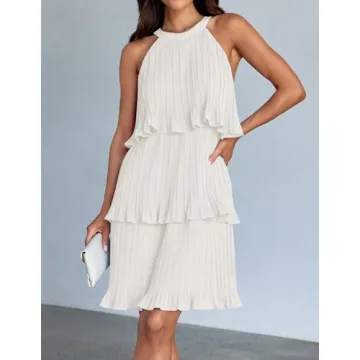 ZESICA Women's Summer Halter Dress for Elegant Occasions