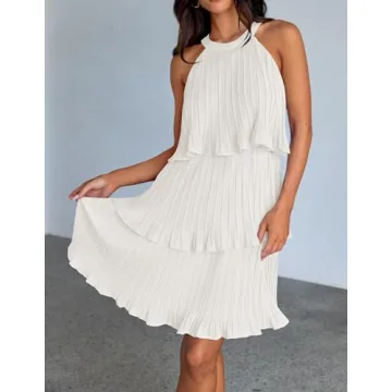 ZESICA Women's Summer Halter Dress for Elegant Occasions