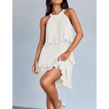 ZESICA Women's Summer Halter Dress for Elegant Occasions