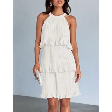 ZESICA Women's Summer Halter Dress for Elegant Occasions