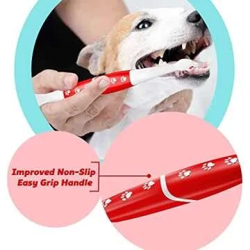 Soft Bristle Dual Head Dog Toothbrush for Easy Cleaning