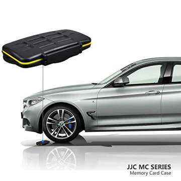 JJC Deluxe 7 Slots XQD Cfexpress Type-B SD SDXC SDHC Memory Card Case Carrying Storage Holder for 3 XQD/Cfexpress Type-B and 4 SD, Travel-Friendly Case with Water-Resistant & Shockproof Protection