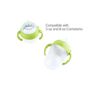 Compatible Baby Bottle Handle for Comotomo Bottles 8 oz & 5 oz, 3 Count, Green
