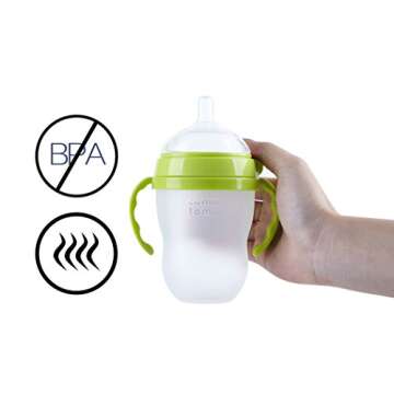 Compatible Baby Bottle Handle for Comotomo Bottles 8 oz & 5 oz, 3 Count, Green