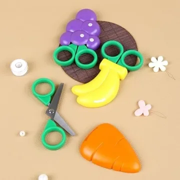 AKOAK Fruit Safety Scissors for Kids with Magnet