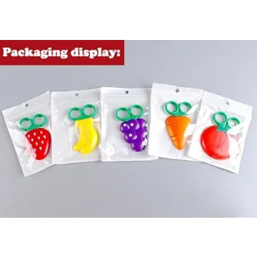 AKOAK Fruit Safety Scissors for Kids with Magnet