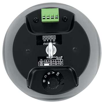 Rockville RCS180-6 Commercial Amp Bundle with (6) PEN-525T Black 5.25" 70V Hanging Pendant Speakers
