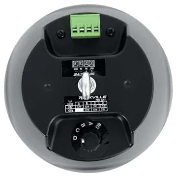 Rockville RCS180-6 Commercial Amp Bundle with (6) PEN-525T Black 5.25" 70V Hanging Pendant Speakers