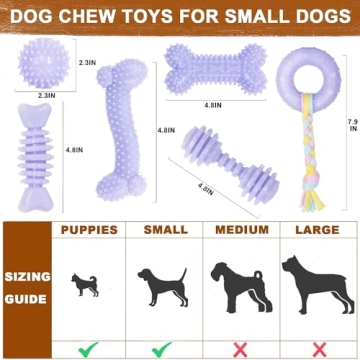 CGBD 6 Pack Dog Chew Toys for Puppy Dental Care