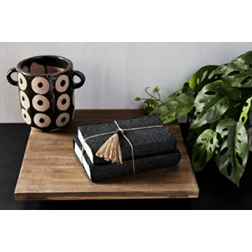 Mud Pie Black Circle Holder for Stylish Kitchens & Plants