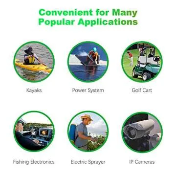 Miady 12V 16Ah Deep Cycle LiFePO4 Battery, 2000 Cycles LFP16AH Rechargeable Maintenance-Free Batteries for Golf Cart, Boat, Solar System, UPS etc