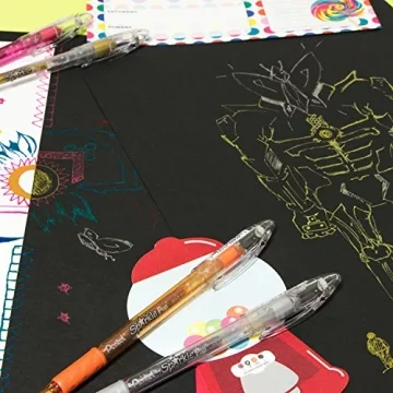 Pentel Sparkle Pop Gel Pens with Vibrant Colors Pack of 8