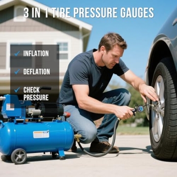 DigitPro Digital Tire Pressure Gauge with Inflator for Accurate Tire Care