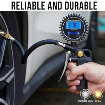 DigitPro Digital Tire Pressure Gauge with Inflator for Accurate Tire Care