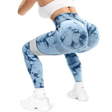 GILLYA Workout Leggings for Women,Butt Lifting Seamless High Waisted Tummy Control,Squat Proof,4 Way-Stretch,Gusseted Crotch,Booty Tight for Gym Workout Yoga