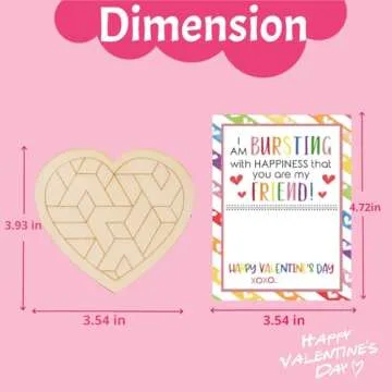 Creative 28-Pack Heart Barn Quilt Mosaics Kits for Kids