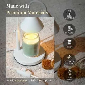 Hestia Angelo Candle Warmer Lamp with Timer & 3 Wick Capacity