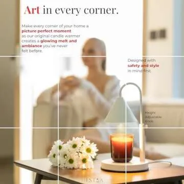 Hestia Angelo Candle Warmer Lamp with Timer & 3 Wick Capacity