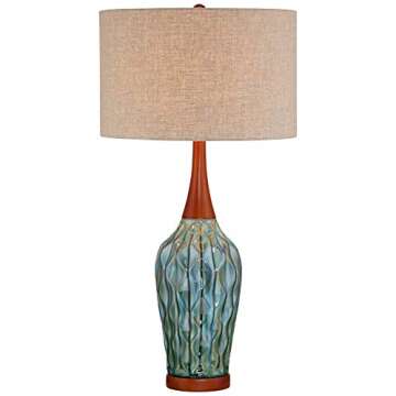 Stunning 360 Lighting Rocco Mid Century Modern Table Lamp - 30" Tall Ceramic Style