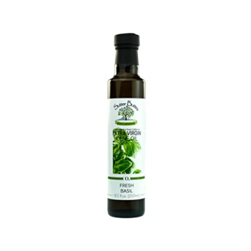 Sutter Buttes Extra Virgin Olive Oil – Fresh Basil Infused (250 ml bottle) Handcrafted, Artisan Go...