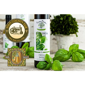 Fresh Basil Infused Extra Virgin Olive Oil for Gourmet Cooking